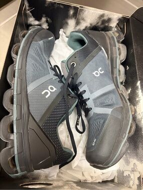 On Running Cloud woman’s Grey/Teal Running Shoes